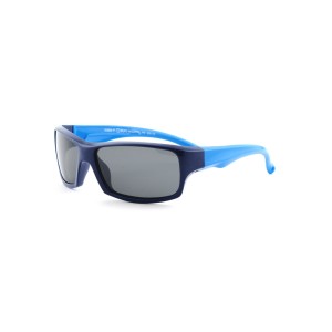 Детские сонцезащитные очки 12530 синие с чёрной линзой 