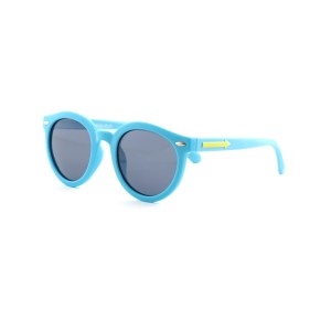 Детские сонцезащитные очки 12532 синие с чёрной линзой 