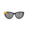 Дитячі сонцезахисні окуляри 12536 жовті з чорною лінзою 