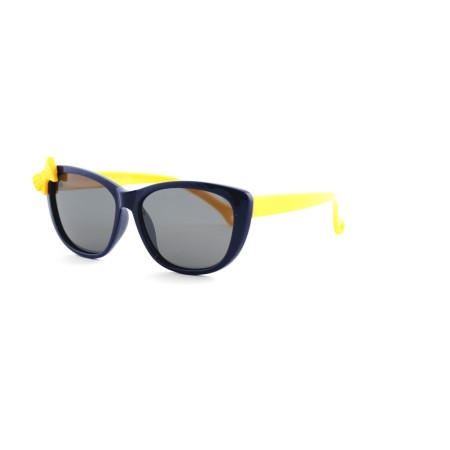 Дитячі сонцезахисні окуляри 12536 жовті з чорною лінзою 