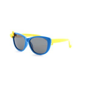 Детские сонцезащитные очки 12537 жёлтые с чёрной линзой 
