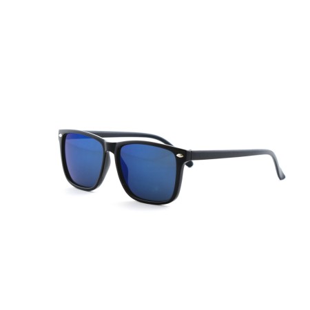 Дитячі сонцезахисні окуляри 12570 чорні з синьою лінзою 