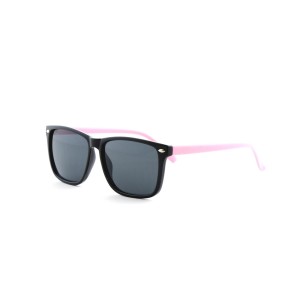Детские сонцезащитные очки 12571 розовые с чёрной линзой 