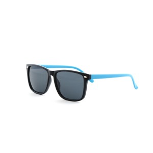 Детские сонцезащитные очки 12574 синие с чёрной линзой 