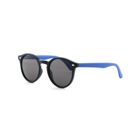 Детские сонцезащитные очки 12584 синие с чёрной линзой 