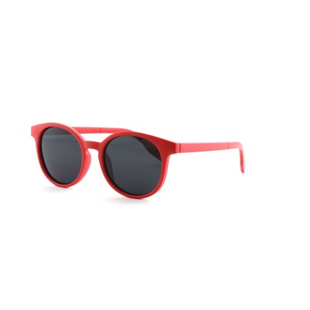 Детские сонцезащитные очки 12613 красные с чёрной линзой 