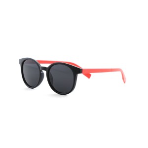 Детские сонцезащитные очки 12615 красные с чёрной линзой 
