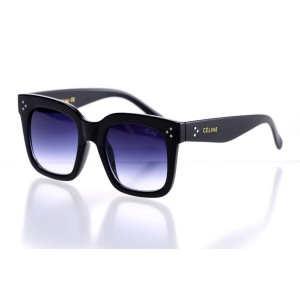 Женские сонцезащитные очки Классика 10295 коричневые с чёрной линзой 