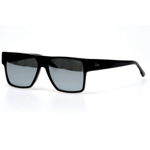 Christian Dior сонцезащитные очки 11227 чёрные с ртутной линзой 
