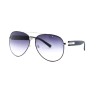 Чоловічі сонцезахисні окуляри Краплі 12522 срібні з синьою лінзою 