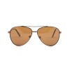 Чоловічі сонцезахисні окуляри Краплі 12664 коричневі з коричневою лінзою 