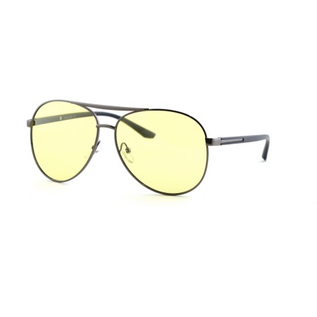 Мужские сонцезащитные очки Хамелеоны 12514 чёрные с желтой линзой 