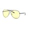Чоловічі сонцезахисні окуляри Хамелеони 12514 чорні з жовтою лінзою . Photo 1