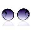 Женские сонцезащитные очки 10253 золотые с синей линзой 