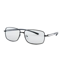 Чоловічі сонцезахисні окуляри Хамелеони 12518 чорні з прозорою лінзою 
