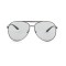 Чоловічі сонцезахисні окуляри Хамелеони 12519 чорне срібло з прозорою лінзою . Photo 2