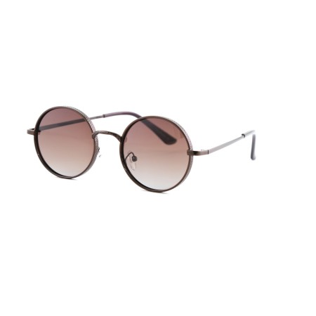 Жіночі сонцезахисні окуляри 12539 коричневі з коричневою лінзою 
