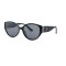 Женские сонцезащитные очки Классика 12541 чёрные с чёрной линзой . Photo 1