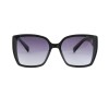 Жіночі сонцезахисні окуляри 12542 чорні з темно-синьою лінзою 