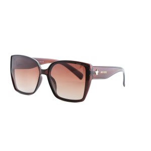 Женские сонцезащитные очки Классика 12543 коричневые с коричневой линзой 