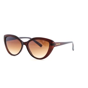 Женские сонцезащитные очки Классика 12544 коричневые с коричневой линзой 