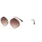 Женские сонцезащитные очки 12546 золотые с коричневой линзой . Photo 1