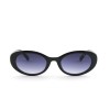 Женские сонцезащитные очки Классика 12548 чёрные с темно-синий линзой 