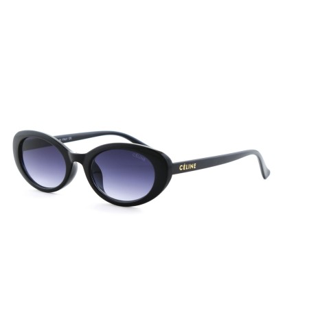 Жіночі сонцезахисні окуляри Класика 12548 чорні з темно-синьою лінзою 