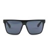 Женские сонцезащитные очки 12549 чёрные с чёрной линзой 