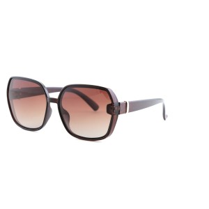 Женские сонцезащитные очки Классика 12551 коричневые с коричневой линзой 