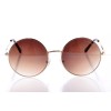 Женские сонцезащитные очки 10257 золотые с коричневой линзой 