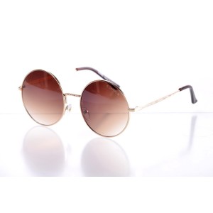 Жіночі сонцезахисні окуляри 10257 золоті з коричневою лінзою 