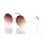 Жіночі сонцезахисні окуляри 10257 золоті з коричневою лінзою . Photo 1