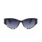 Женские сонцезащитные очки 12555 чёрные с темно-синий линзой . Photo 2