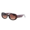 Женские сонцезащитные очки 12556 коричневые с коричневой линзой 