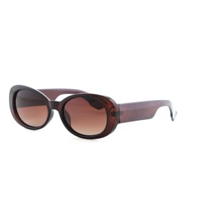 Жіночі сонцезахисні окуляри 12556 коричневі з коричневою лінзою 