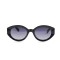 Женские сонцезащитные очки Классика 12559 чёрные с темно-синий линзой . Photo 2