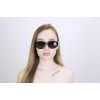 Женские сонцезащитные очки Классика 12559 чёрные с темно-синий линзой 