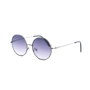 Женские сонцезащитные очки Классика 12560 чёрные с темно-синий линзой 