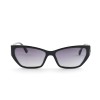 Жіночі сонцезахисні окуляри 12564 чорні з темно-синьою лінзою 