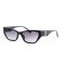 Женские сонцезащитные очки 12564 чёрные с темно-синий линзой . Photo 1