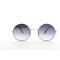 Женские сонцезащитные очки 12567 серебряные с темно-сиреневой линзой . Photo 2