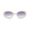Женские сонцезащитные очки 12578 белые с темно-сиреневой линзой . Photo 2