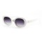 Женские сонцезащитные очки 12578 белые с темно-сиреневой линзой . Photo 1