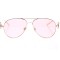 Іміджеві сонцезахисні окуляри 10258 золоті з рожевою лінзою . Photo 2