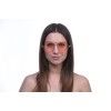 Іміджеві сонцезахисні окуляри 10258 золоті з рожевою лінзою 
