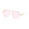 Іміджеві сонцезахисні окуляри 10258 золоті з рожевою лінзою . Photo 1