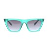 Женские сонцезащитные очки 12586 зелёные с коричневой линзой 
