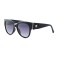 Женские сонцезащитные очки 12587 чёрные с темно-сиреневой линзой . Photo 1