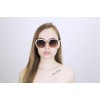 Жіночі сонцезахисні окуляри Класика 12588 бежеві з коричневою лінзою 